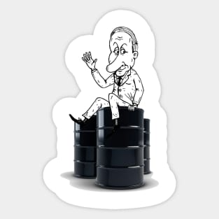 Putin's Oil Barrels Sticker